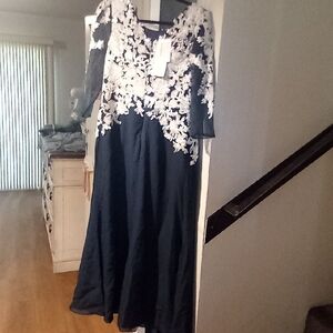 Elegant Black and White Women's Dress